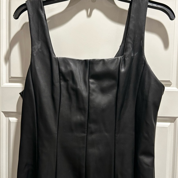 Fate Black Faux Leather Dress - Picture 2 of 11